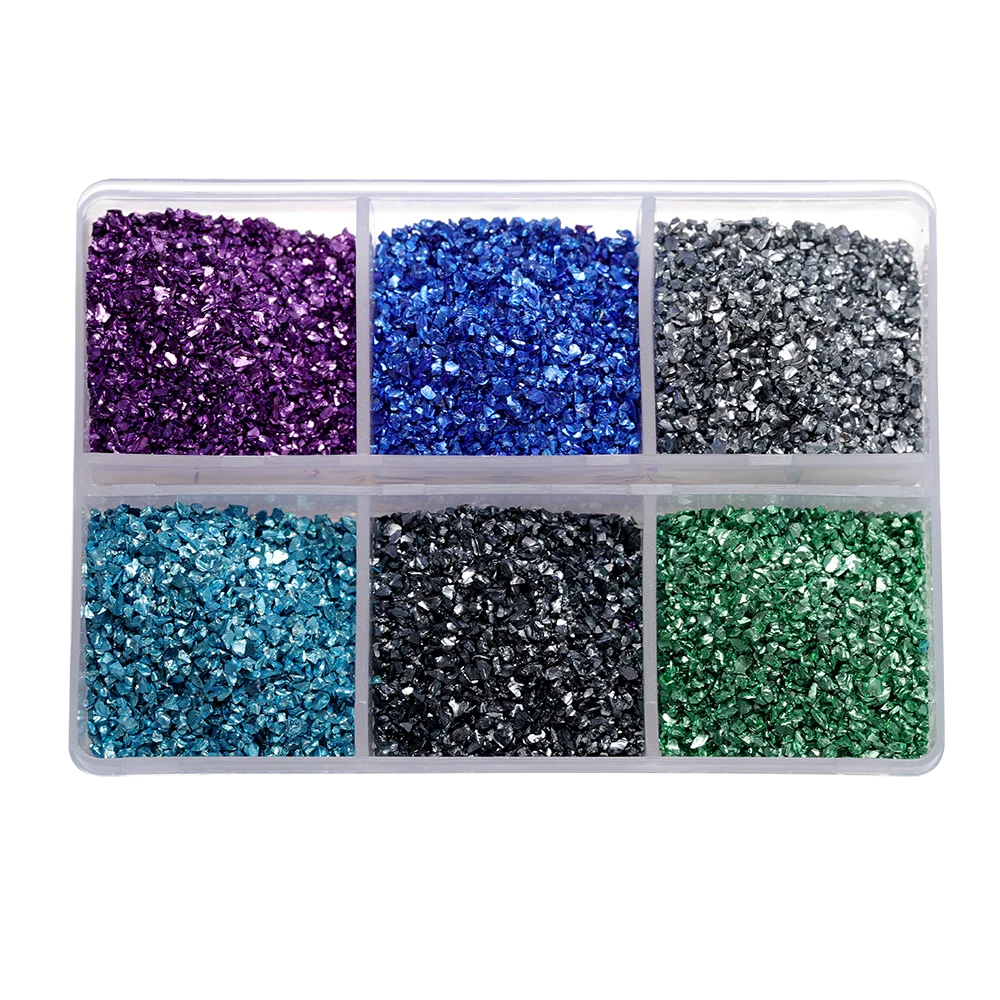 30g/Box Crushed Glass Stones Resin Filling Irregular Broken Stone for DIY Epoxy Resin Mold Crafts Nail Art Decoration Materia