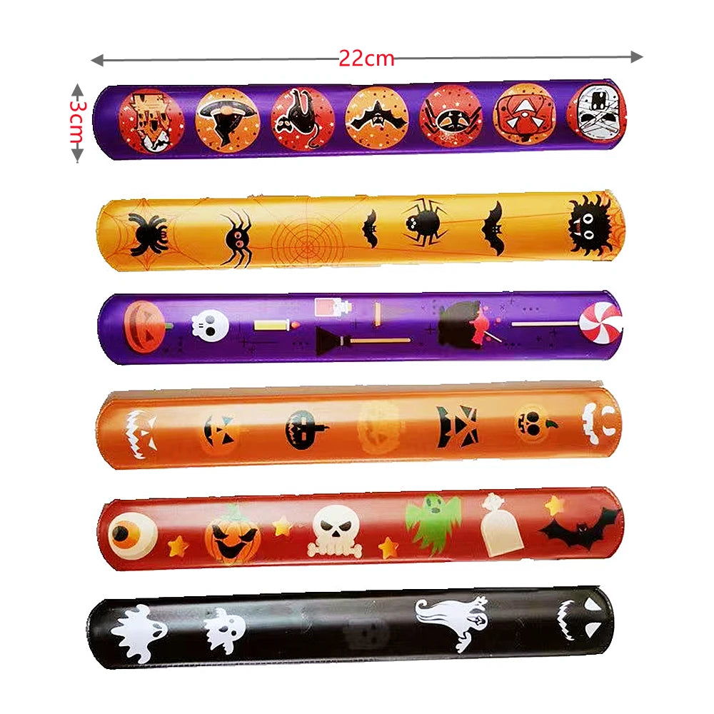 20/50Pcs Halloween Christmas Pattern Wristband Decoration Toys Kids Birthday Party Gifts Pinata Filler New Year's Party Favor