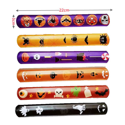 20/50Pcs Halloween Christmas Pattern Wristband Decoration Toys Kids Birthday Party Gifts Pinata Filler New Year's Party Favor