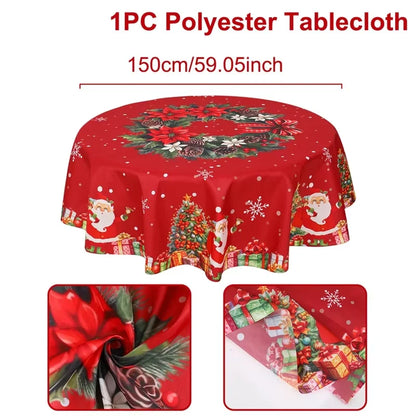 Disposable Christmas Tablecloth Merry Christmas Decors for Home 2024 Table Cover Xmas Ornament Navidad Natal New Year Gift 20