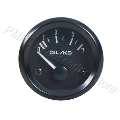 Vehicle Meter 12V Automobile Car Gauge 2" 52mm Water Temp Oil Temp Oil Press Fuel Volts Oil press kg Ammeter Gauge Black Shel