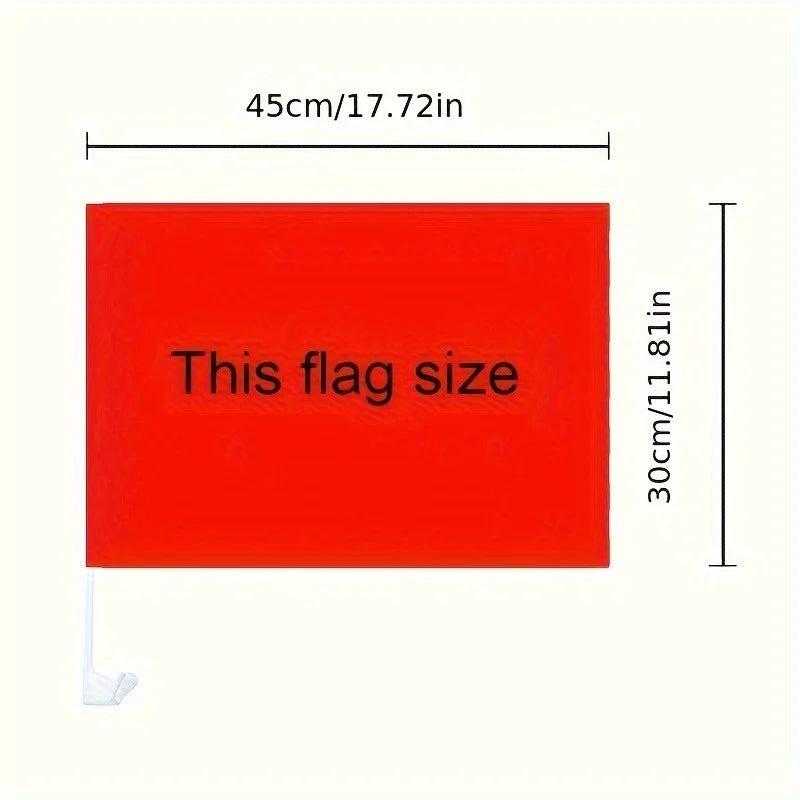 Customizable Car Flag - Personalize with Your Logo or Design, Patriotic Banner for Sports Events, Parades & Car Decoration