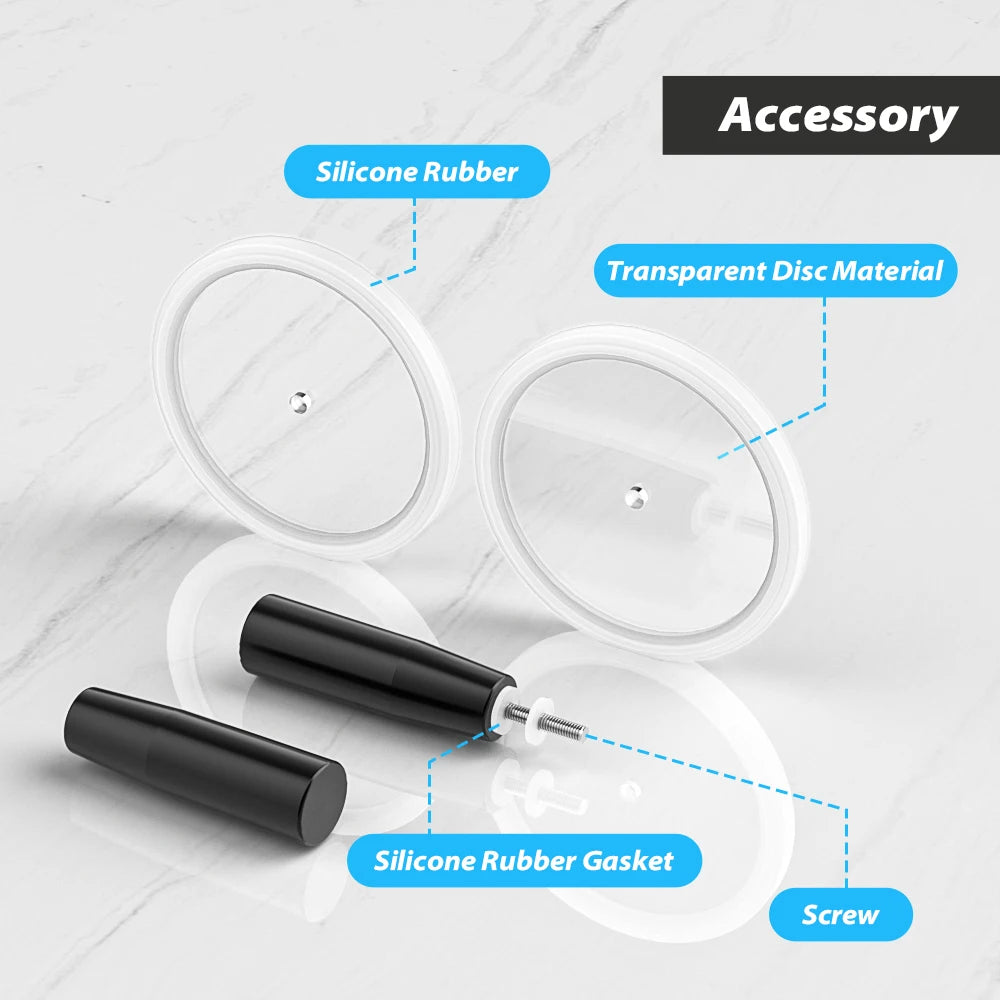 LP Vinyl Record Cleaner Clamp Vinyl Record Label Saver Protector Waterproof Clean Tool With Handle Use For 7-12 Inch EPs LPs