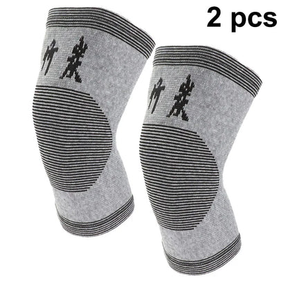 Bamboo Charcoal Knee Warmers for Men & Women - Breathable Thin-Knit Thermal Sleeves with Anti-Slip Grip, Joint Support Comfor
