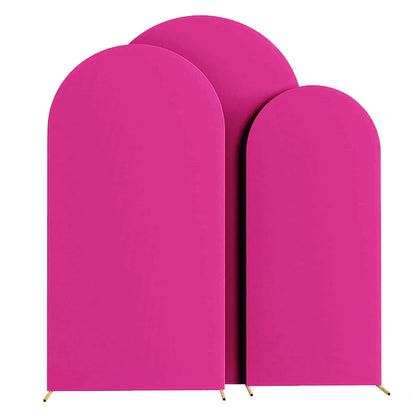 Wedding Arch Cover Arch Backdrop Cover Spandex Fitted Arch Cover for Wedding Birthday Festival Party （Without Shelf） - Dark P
