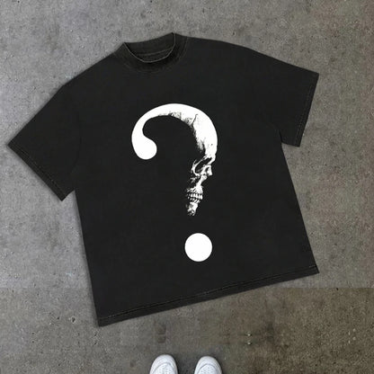 Vintage Dark Centipede Skeletal Graphic Cotton Print T-shirt Men Y2K Summer Short Sleeves Oversize T-shirt Women Casual Tee T