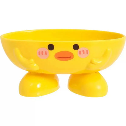 Cute Cartoon Cat Soap Dish with Drainage Plastic Holder for Bathroom Ideal for Soap and Sponges Storage Soap Holde Decorative