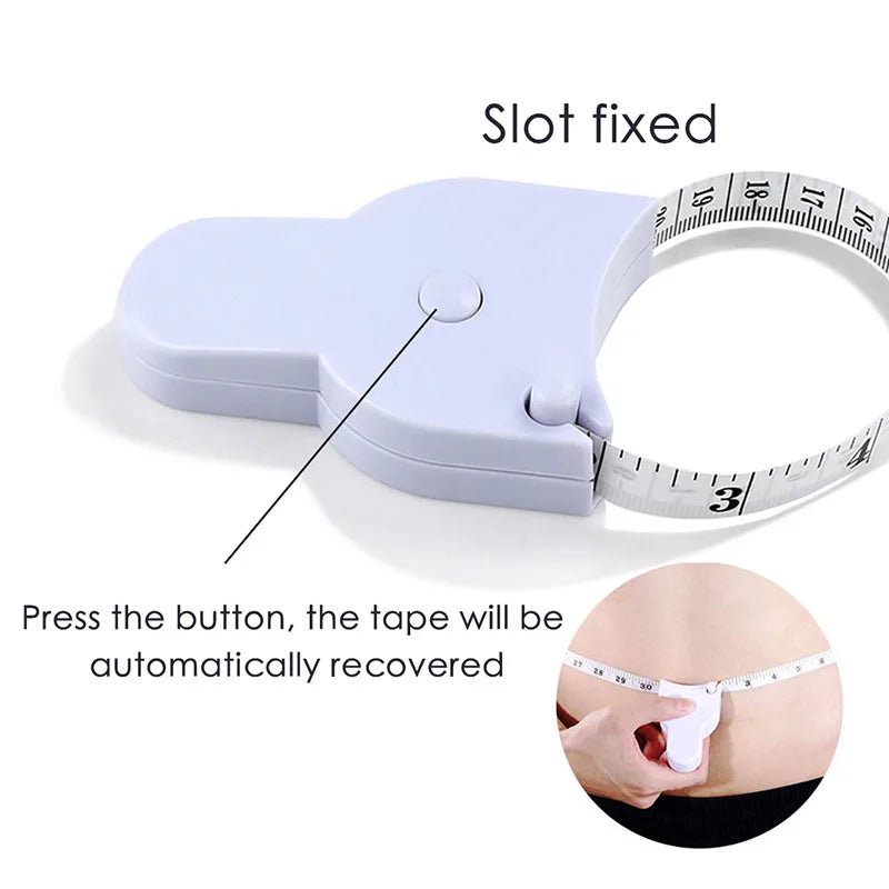Self-tightening Body Measuring Tape Ruler 150cm/60 Inch Sewing Tailor Dressmaking Measure Ruler Meter Film for Waist Chest Le