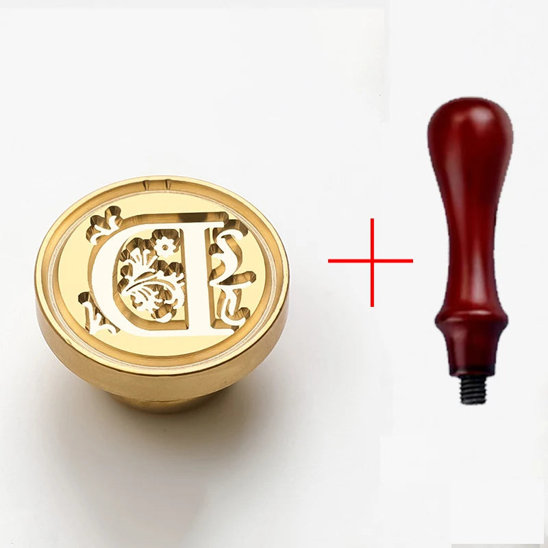 2PCS clear sealing stamp head wax seal craft supplies wax seal stamp and handle stamp scrapbooking supplies craft HCZ0106 - H