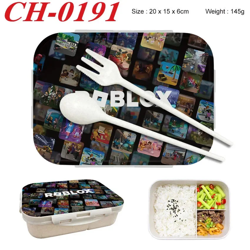 Robloxs Bento Lunch Box Game Figure Printed Lunch Box s Food Storage Containers Birthday Gifts - CH-0191