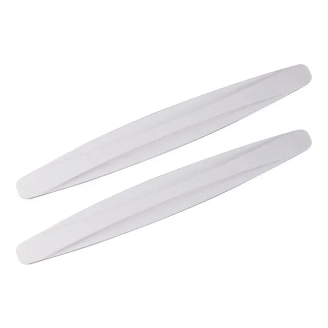 2pcs Car Bumper Protector Strip Guard Corner Protection Strips Scratch Protector Crash Anti Collision Auto Accessories - Whit