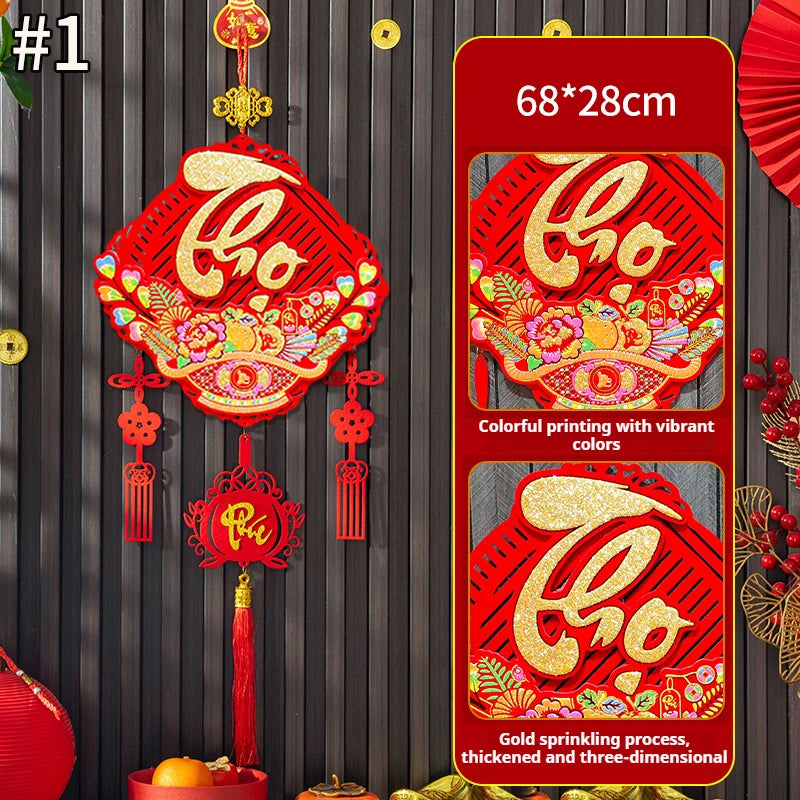 Vietnamese Spring Festival Decorations Paper Flowers Hanging Ornament 2026 New Year Home Decoraitons Room Wall Decor - S5