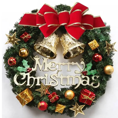 Christmas Decoration Handmade Simulation Christmas Wreath Door Hanging Window Props Exquisite High Quality Home Decor - e