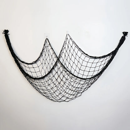 80x40 Inch Fishing Net Decor, Thick Natural Material Nautical Mesh, Wall Table Ceiling Decoration for Halloween Christmas Par