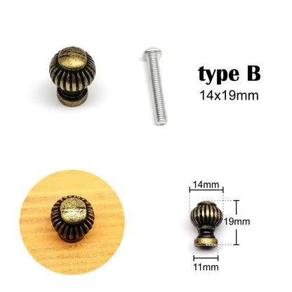 Antique brass Vintage Round Flower Furniture Cabinet Cupboard Dresser Chest Closet Drawer Door Window Handle Pull Knob - B Di