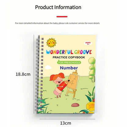 Copybooks Pen Magic Copy Book Free Wiping Writing Sticker Practice for Calligraphy Kids Learning Books Grooves Template Desig