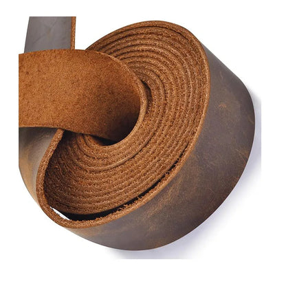 Genuine Leather, Top Grain, Vintage-style Cattlehide Leather Strip, Crazy Horse Leather, Handmade DIY, 1.8mm Thick, Oily Waxe