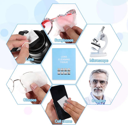 Lens Cleaning Tissue Paper Lens Cleaner Papers Tissue for Microscope Camera Len Glasses Computer Screens Electronic Screens