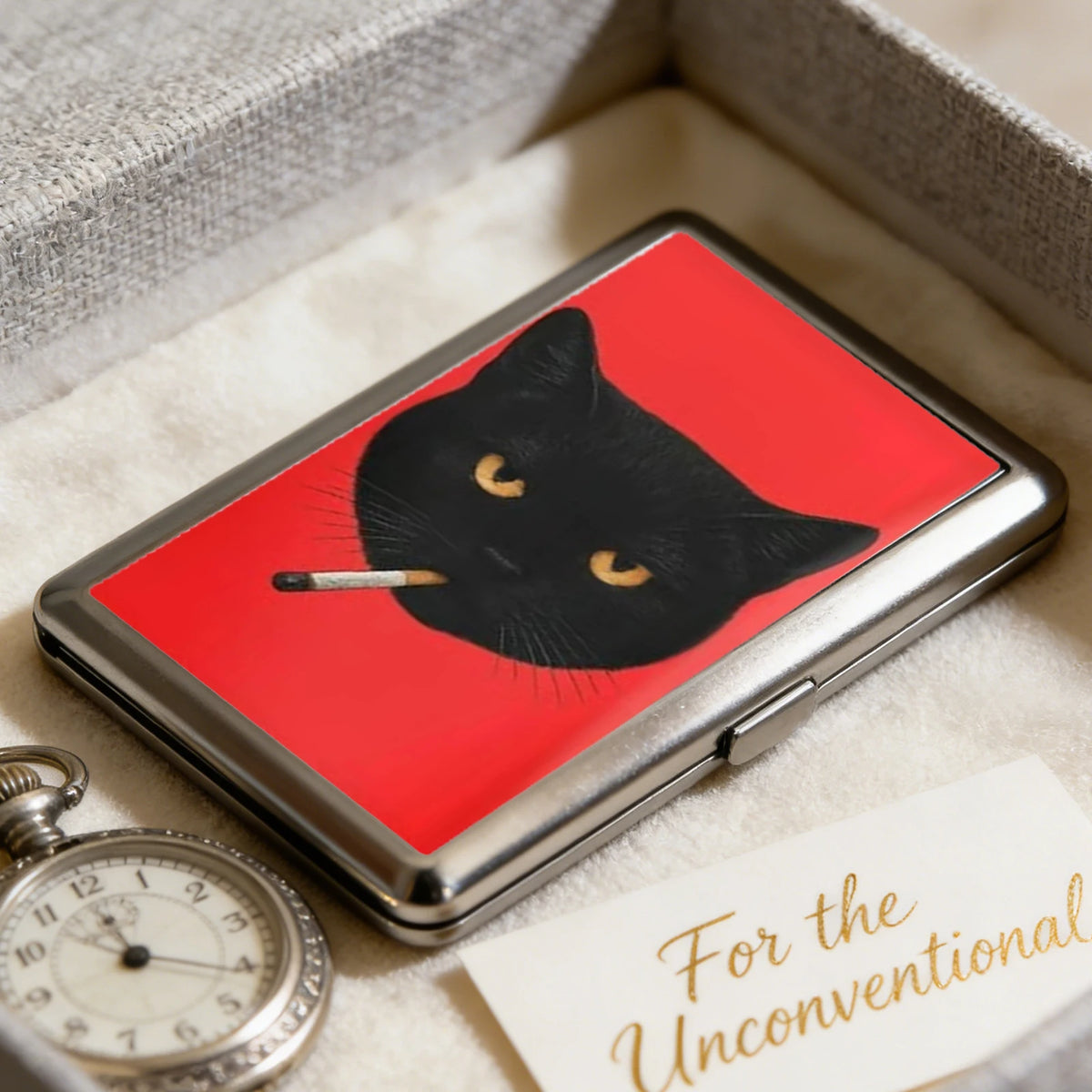 Vintage-Style Vintage Card Case Art Deco Design Metal Material Metal Case Easy Snap Multifunction Cash Case Business Card Hol