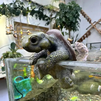 Turtle Hanging Ornaments Decorative Cartoon Small Turtle Pot Hanging Handmade Simulated Turtle Ornaments Home Decor