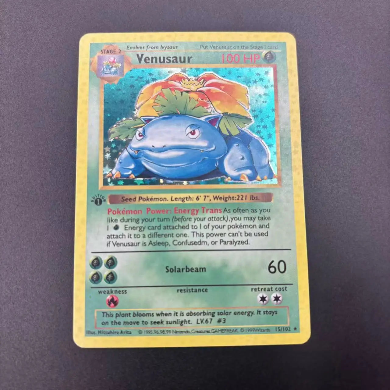 DIY Collection Cards 1999 1ST EDITION Self Made Single Card Classic Game Anime Cards Gift Toy - VENUSAUR