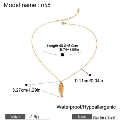 2026 Vintage Necklace On Neck Chain Women's Jewelry Accessories For Girls Clothing Aesthetic Gifts Fashion Pendant - gold n58