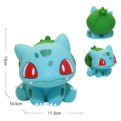 Pocket Monsters Bulbasaur collectible figure display Cartoon-style cute handcrafted model living room tabletop decoration gif