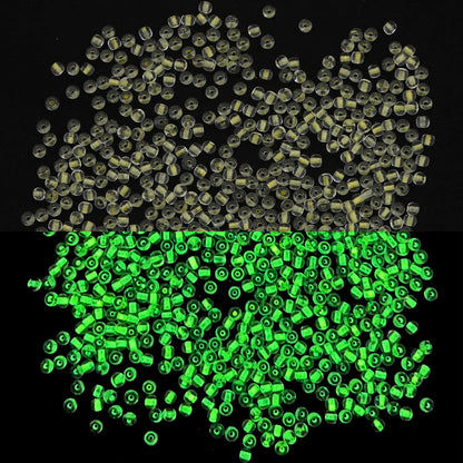 2/3/4mm Glass Luminous Beads (Glow-in-The-Night Seed Beads) - DIY Jewelry Making(Necklace/Bracelet)Handmade Accessories 11g/B