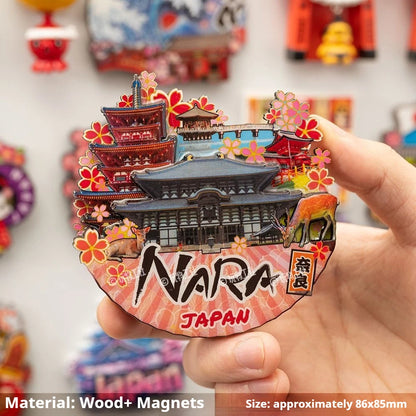 Japanese Travel Souvenir Fridge Magnet City Tourist Attraction Home Decor Basswood Resin Stickers Creative Gifts from Japan -