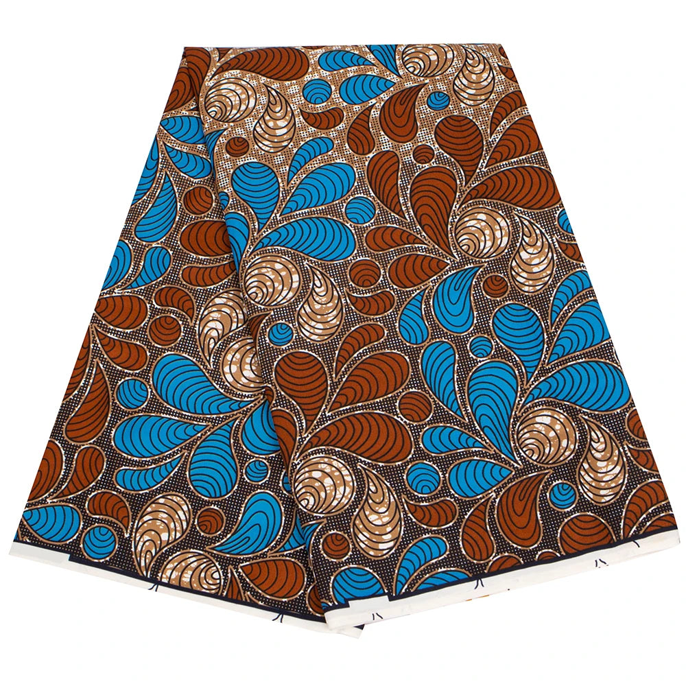 Africa Nigerian Prints Batik Fabric Real Wax Patchwork Sewing Dress Craft Cloth Polyester Ankara Tissu A-7