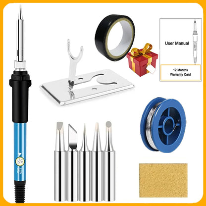 2026 Electric Soldering Iron Kits (SKU:10-IN-1)(16-IN-1)(20-IN-1) 60W Adjustable Temperature Replaceable Soldering Iron Weldi