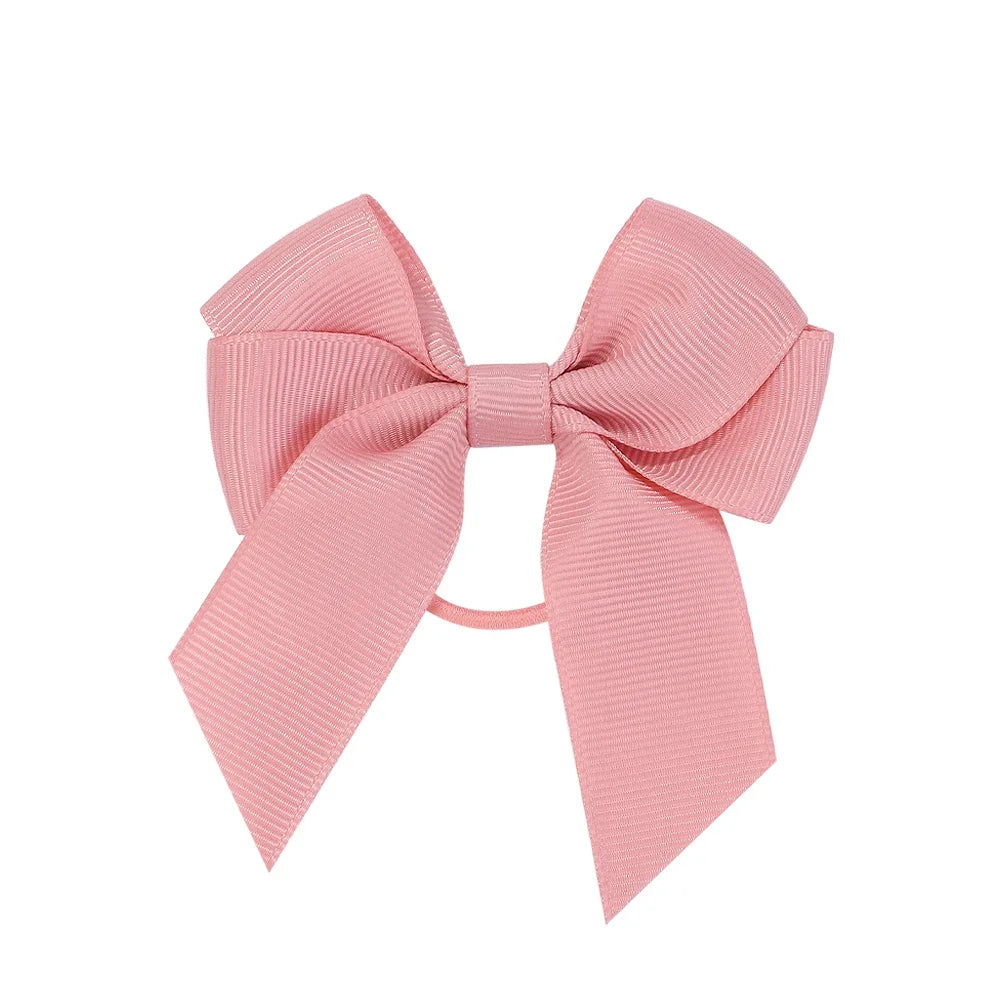 3.15inches Solid Color Hair Ribbon Hair Band for Girls Toddler Cheer Up Bows Head Rope Kids Headwear Ponytail Hair Accessorie
