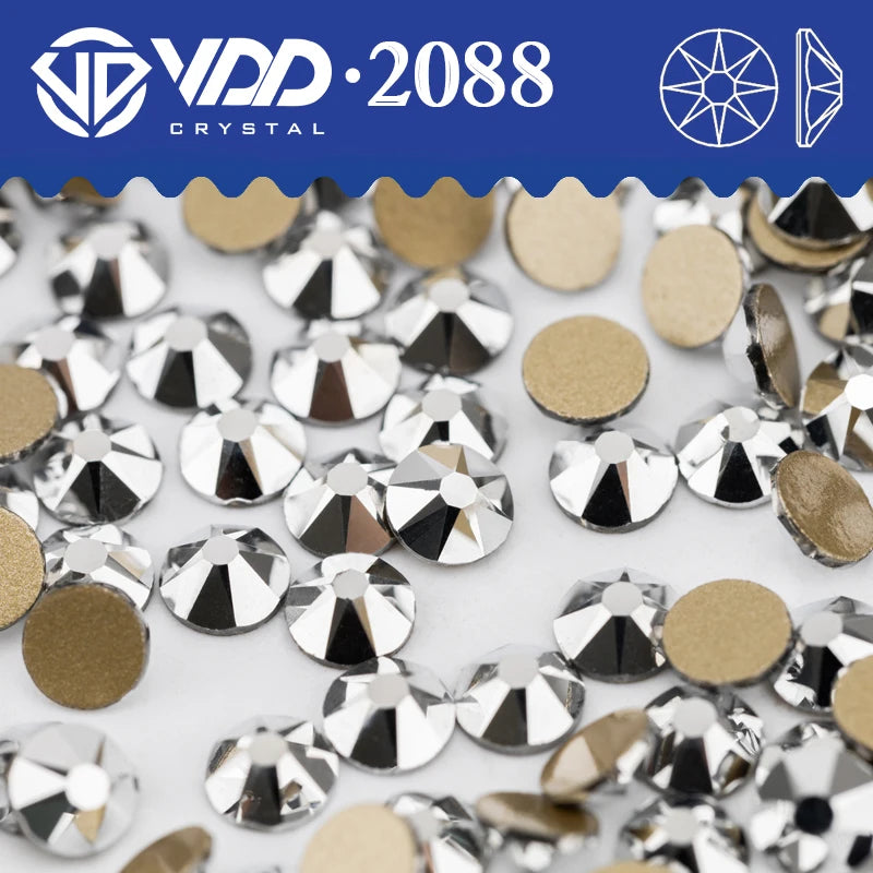 VDD SS16-SS30 High Quality AAAAA 2088 Rhinestones Crystal Flatback 8 Big 8 Small 16cut Stones For DIY Crafts Nail Art Decorat