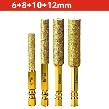 Diamond Core Bits Hex Shank Dry Drilling for Ceramic Tile Granite Marble Hole Saw Tile Cutting Tool Set - 4pcs