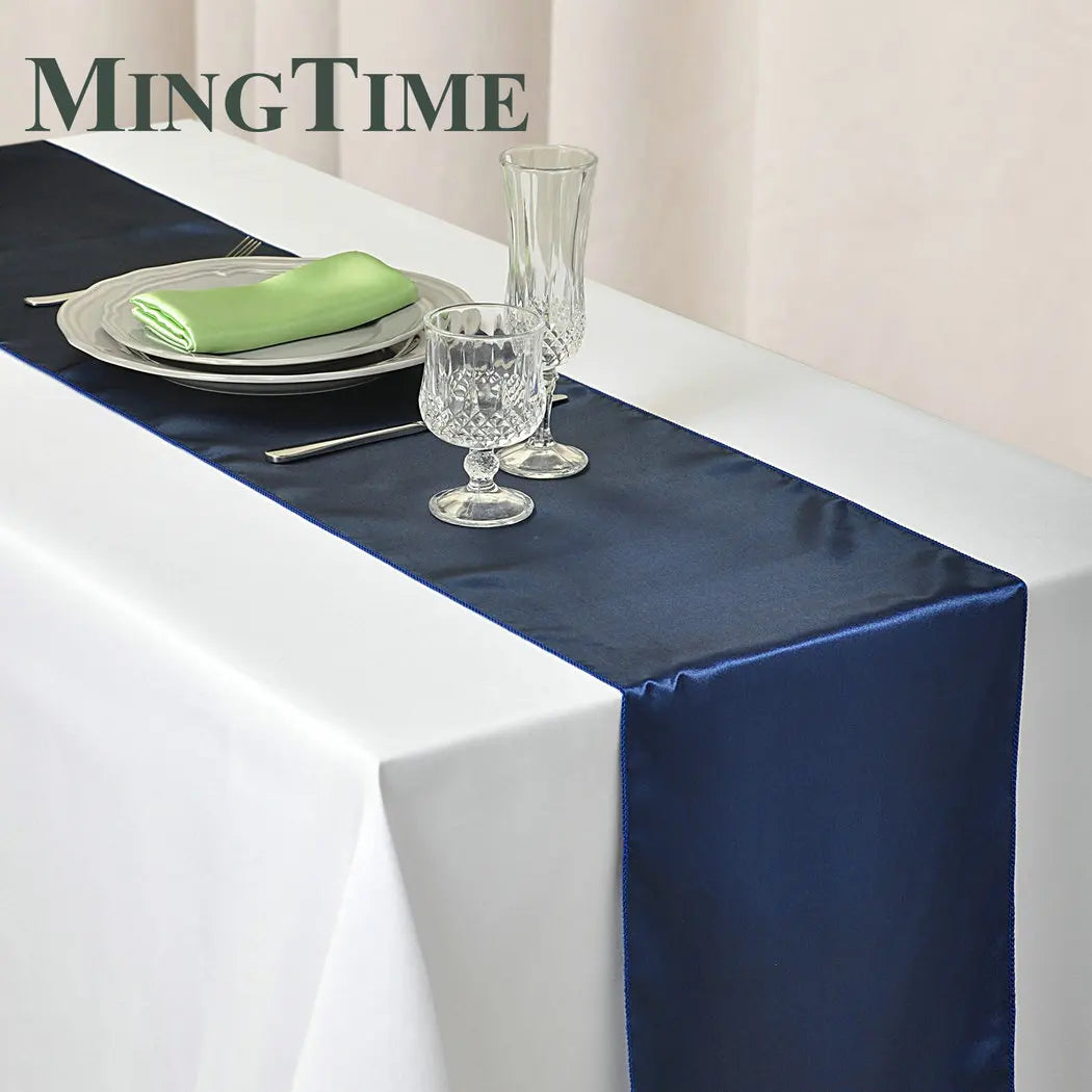 Satin Table Runner 30cm X 275cm Wedding Party Supply Christmas Home Modern Coffee Dining Luxury Table Decoration 12" X 108" -