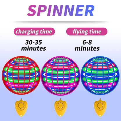 Flying Ball, Automatic Spinning Ball, LED Dazzling Lights, Floating Magic, Fan, UFO Flying Machine, Toy, Gift, Game, Sports B