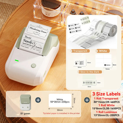 NIIMBOT B1 Portable Thermal Printer With Tapes 2 Inch Adhesive Label Printer Mini Bluetooth Sticker Maker Support Smartphones