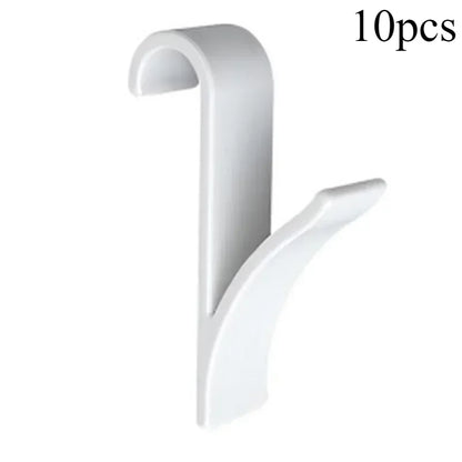 Kitchen Bathroom Hanger Clips Storage Racks White Clear Hanger Heated Towel Radiator Rail Clothes Scarf Hanger Hooks Holder -