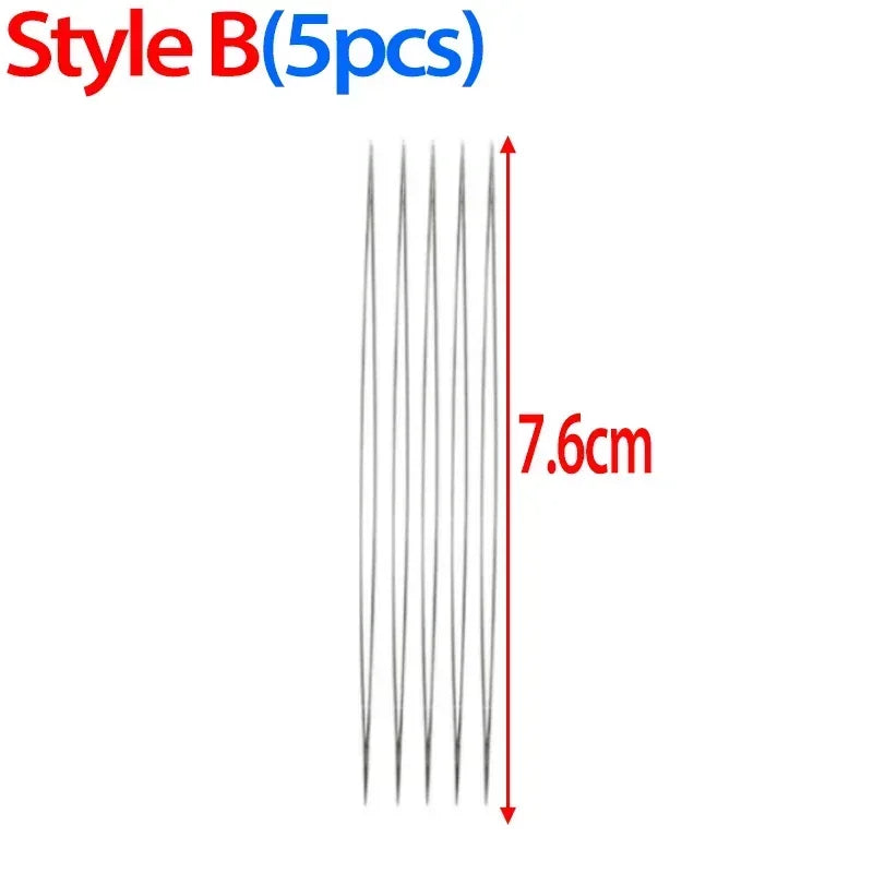 Beading Needles Pins Open Curved Big Eye Needle for Beads Bracelet DIY Jewelry Making Tools Handmade Craft Beaded Threading P