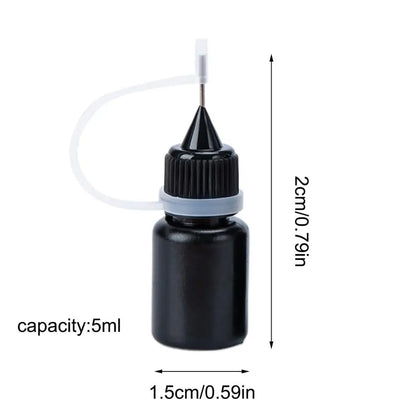 5ml Black Ink Oil Refills For Stamp Multifunctional Practical Stamp Roller AccessoriesWaterproof Privacy Protective Supplies 