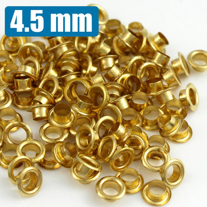 100sets 4mm Brass Eyelet with Washer Leather Craft Repair Grommet Round Eye Rings For Shoes Bag Clothing Leather Belt Hat - 4