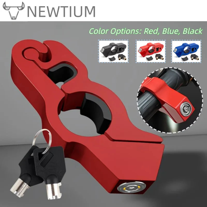 Motorcycle & Bicycle Handlebar Lock Heavy Duty Steel Anti-Theft Lock for ATV/Dirt Bike/Street Motorcycles/Commuter Bikes Univ