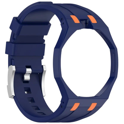 2-in-1 PC Case+Silicone Strap for Swatch X AP Royal Pop Pocket Watch Change To Wristwatch Integrated Modification Accessories