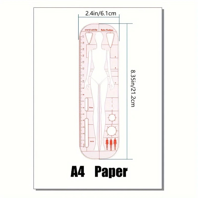 Fashion Technology Human Body Template Ruler - Skill Competition Edition
