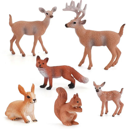 Realistic Animal Model Simulated Poultry Miniatures Farm Dog Duck Cock Figurines Creative Education Kids Gift for Children