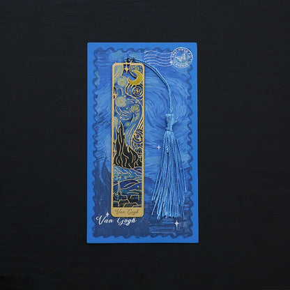 1 Pcs Lytwtw's Creative Metal Book Mark Vintage Oil Painting Bookmark Office School Supplies Funny Gift Stationery Items