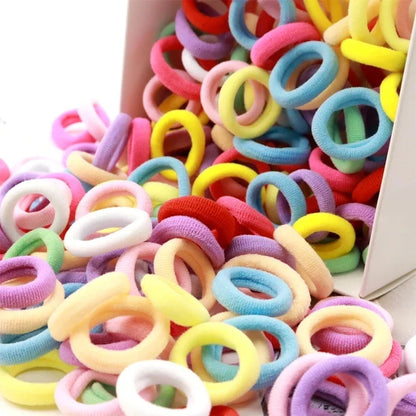 200-1000pcs Women Girls Colorful Nylon Elastic Hair Bands Ponytail Hold Small Hair Tie Rubber Bands Scrunchie Hair Accessorie