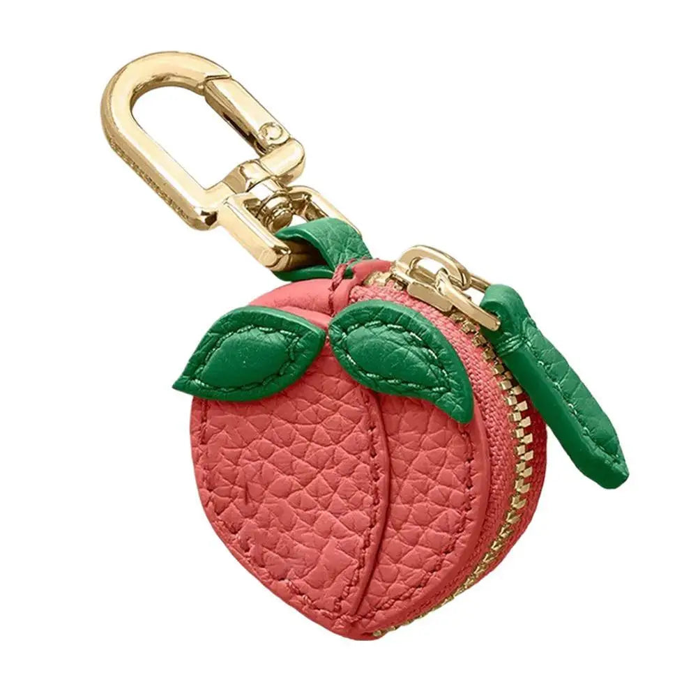 Fruit Coin Purse Cherry Blueberry Design Fruit Charm Coin Purse Cute PU Leather Pendant Keychain Earphone Bag Mini Storage Ba