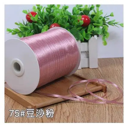 New (10meters/lot) 3mm Satin Ribbons For Craft Sewing Fabric Christmas Wedding Supplies Party Decoration Gift Wrap DIY Handma