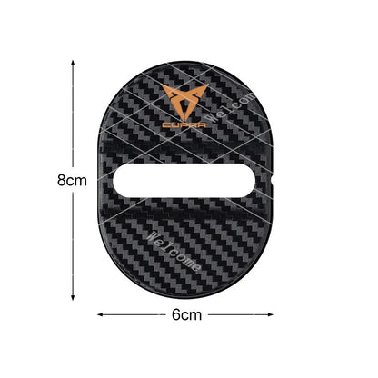 Silicone Car Door Lock Buckle Protection Cover Elastic For Seat Cupra Ateca Born Leon IBIZA Raval Formentor Terramar valve co